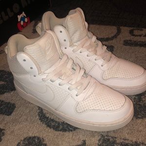 white high top forces